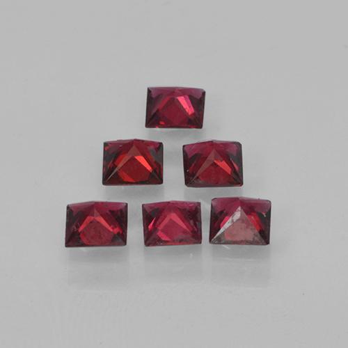 0.88天然红色尖晶石，方形，3×3毫米，VVS-VS
