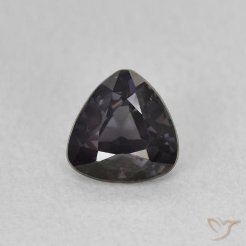 0.60ct 天然 Blackish Violet 尖晶石, 胖三角形, VVS-VS
