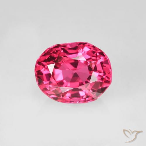 0.58ct 天然 深粉色 尖晶石, 椭圆形, VS