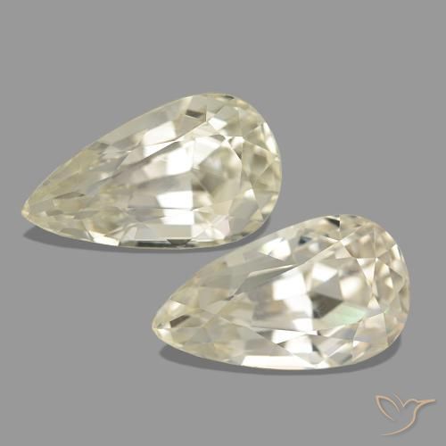 30.94天然黄色锂辉石，梨形，19.2×11.1毫米，VVS-VS