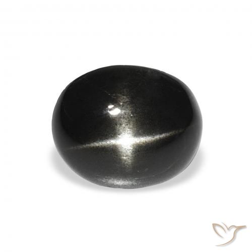 3.60ct 天然 黑色 星透辉石, 椭圆形, 不透明