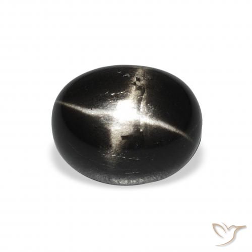 4.73ct 天然 黑色 星透辉石, 椭圆形, 不透明