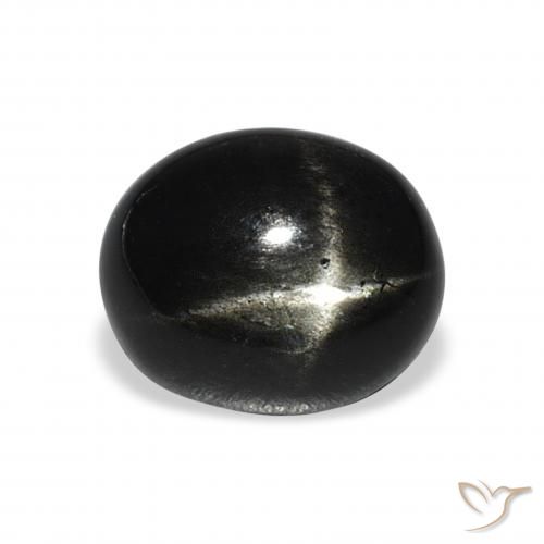 4.43ct 天然 黑色 星透辉石, 椭圆形, 不透明