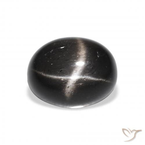 4.64ct 天然 黑色 星透辉石, 椭圆形, 不透明