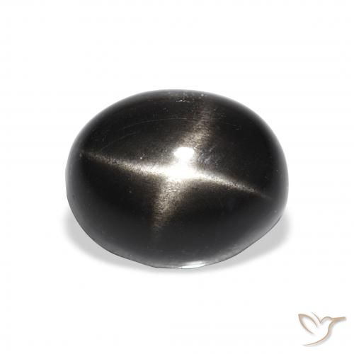 4.94ct 天然 黑色 星透辉石, 椭圆形, 不透明