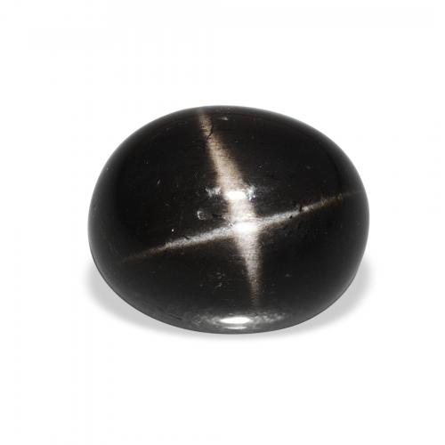 5.95ct 天然 黑色 星透辉石, 椭圆形, 不透明
