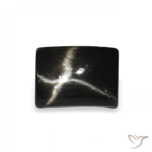 2.85ct 天然 黑色 星透辉石, 狭长方形, 不透明