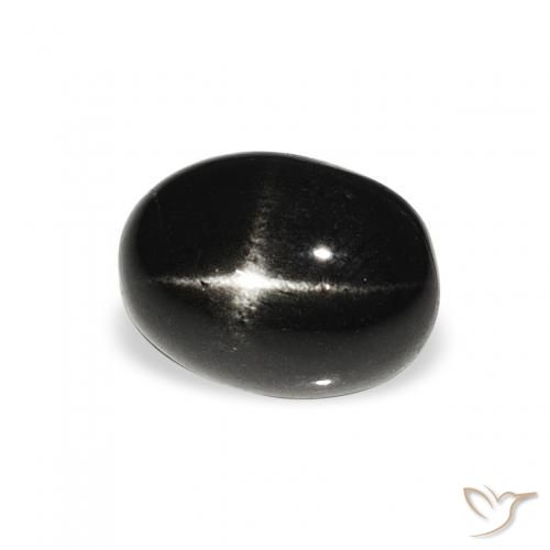1.59ct 天然 黑色 星透辉石, 椭圆形, 不透明