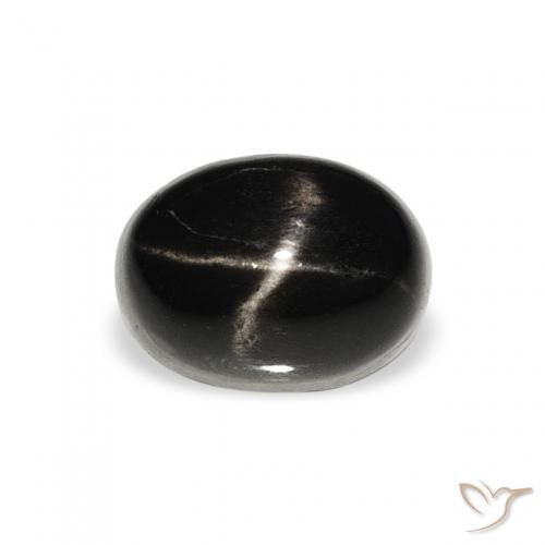 1.77ct 天然 黑色 星透辉石, 椭圆形, 不透明