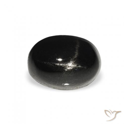 1.72ct 天然 黑色 星透辉石, 椭圆形, 不透明