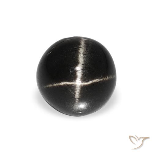 1.49ct 天然 黑色 星透辉石, 圆形的, 不透明