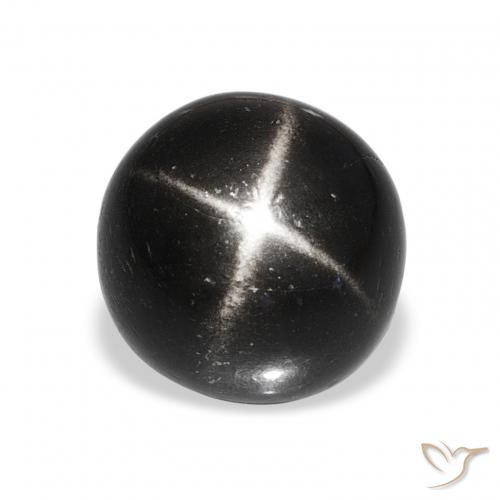 9.33ct 天然 黑色 星透辉石, 圆形的, 不透明
