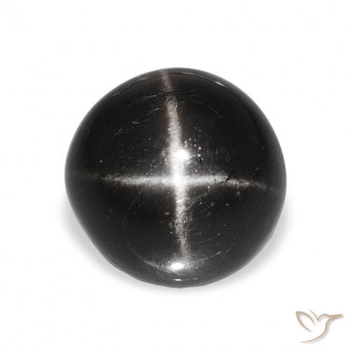 9.28ct 天然 黑色 星透辉石, 圆形的, 不透明