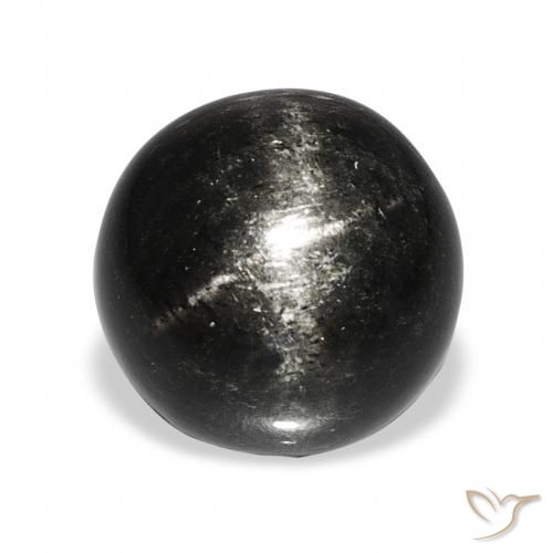 9.82ct 黑色 星透辉石, 圆形的, 不透明