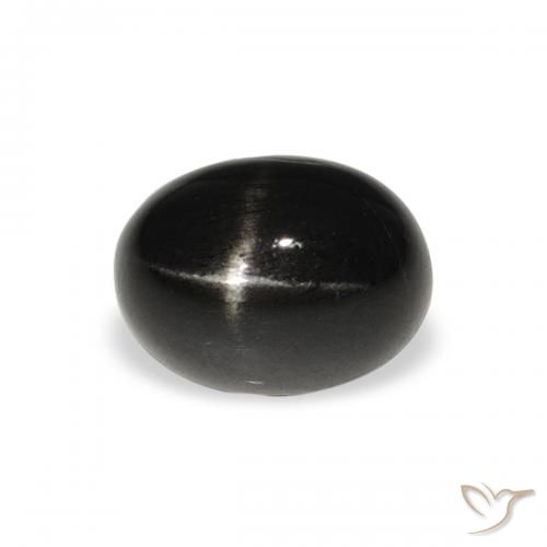 2.11ct 天然 黑色 星透辉石, 椭圆形, 不透明
