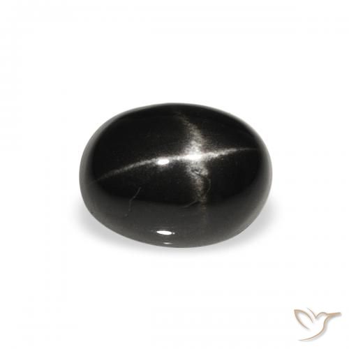 1.40ct 天然 黑色 星透辉石, 椭圆形, 不透明