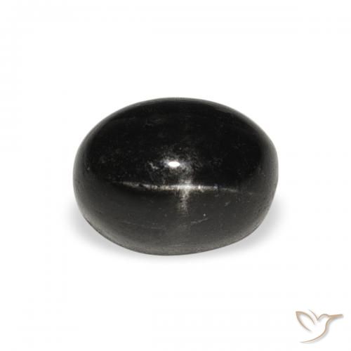 2.41ct 天然 黑色 星透辉石, 椭圆形, 不透明