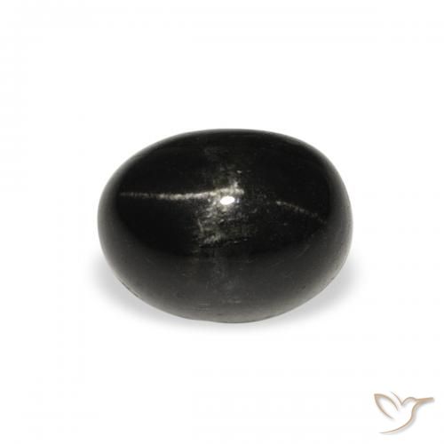 2.45ct 天然 黑色 星透辉石, 椭圆形, 不透明