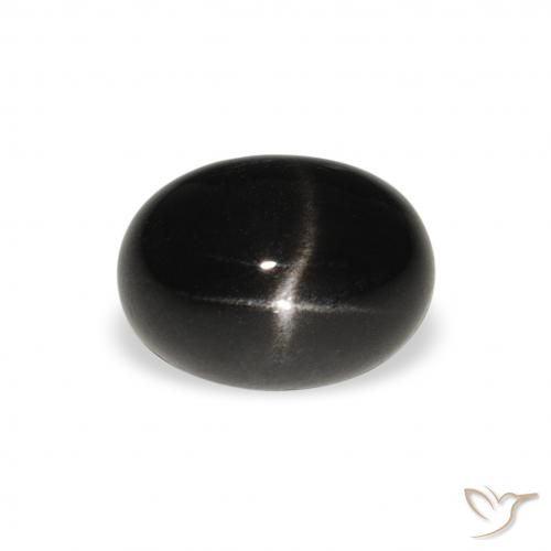 2.61ct 天然 黑色 星透辉石, 椭圆形, 不透明