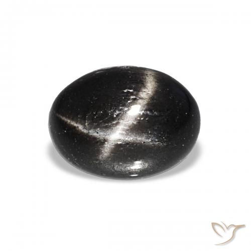 1.99ct 黑色 星透辉石, 椭圆形, 透明