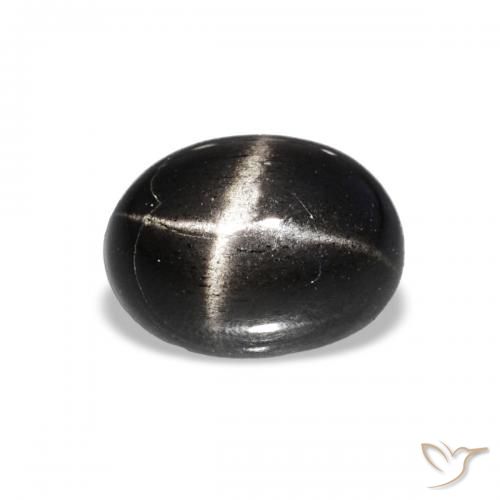 1.73ct 黑色 星透辉石, 椭圆形, 透明