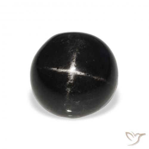 7.94ct 天然 黑色 星透辉石, 圆形的, 不透明