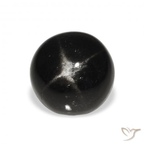 7.23ct 天然 黑色 星透辉石, 圆形的, 不透明