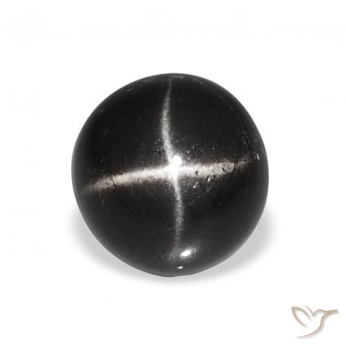 4.65ct 黑色 星透辉石 宝石, 圆形的, 不透明