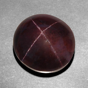 18.95克拉天然红色星光石榴石，椭圆形切割，14.5×13.6毫米，不透明