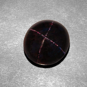 8.43克拉天然黑色星光石榴石，椭圆形切割，11.9×11.1毫米，不透明