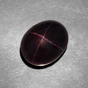 11.14克拉天然红色星光石榴石，椭圆形切割，12.5×10毫米，不透明