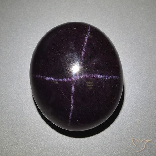 66.95ct 天然 暗紫色 星石榴石, 椭圆形, 不透明