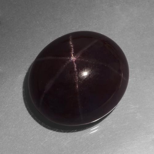 49.09克拉天然红色星光石榴石，椭圆形切割，22.2×19.3毫米，不透明