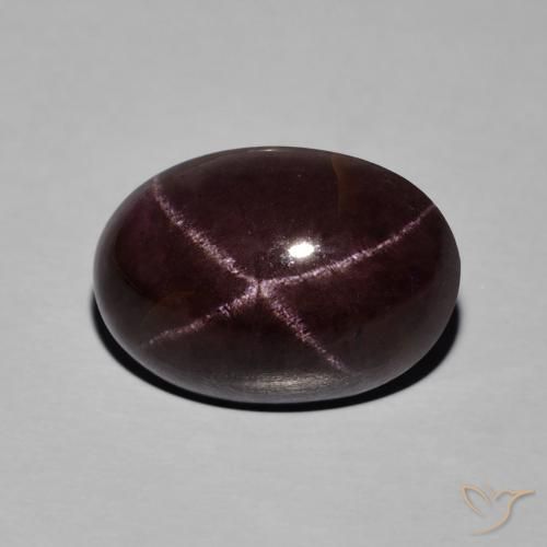 13.88克拉天然红色星光石榴石，椭圆形切割，16×11.3毫米，不透明