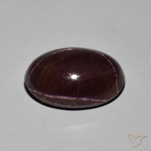 13.88克拉天然红色星光石榴石，椭圆形切割，16×11.3毫米，不透明
