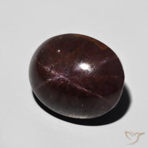 12.82克拉天然星石榴石，椭圆形，不透明