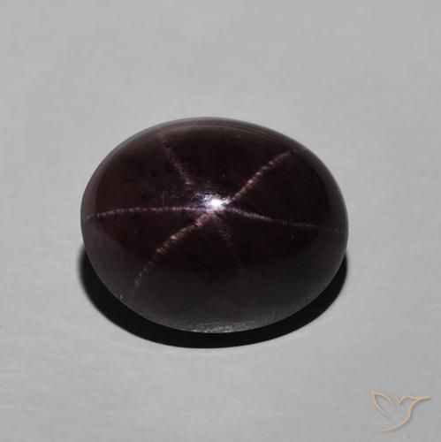 7.65克拉天然红色星光石榴石，椭圆形切割，11.5×9.5毫米，不透明