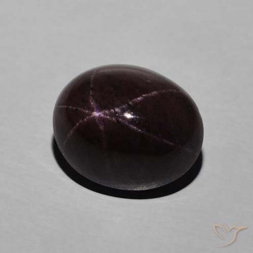 7.65克拉天然红色星光石榴石，椭圆形切割，11.5×9.5毫米，不透明