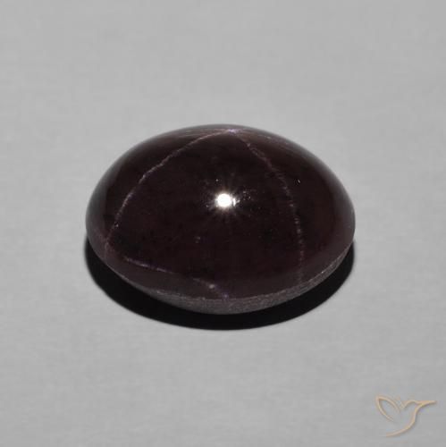 7.65克拉天然红色星光石榴石，椭圆形切割，11.5×9.5毫米，不透明