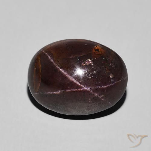 7.28ct 天然 暗红色 星石榴石, 椭圆形, 不透明