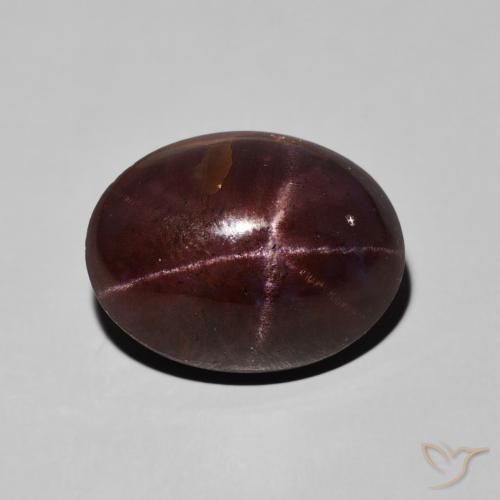 15.94ct 天然 桃花心木红 星石榴石, 椭圆形, 不透明