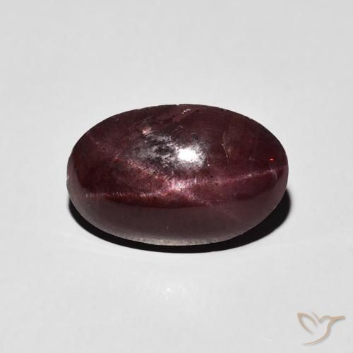 6.42ct 天然 暗红色 星石榴石, 椭圆形, 不透明