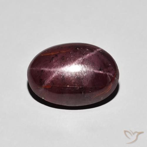 7.23ct 天然 暗红色 星石榴石, 椭圆形, 不透明
