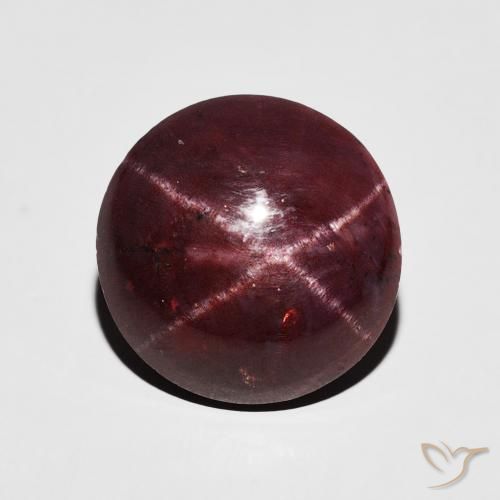 8.57ct 天然 暗红色 星石榴石, 圆形的, 不透明