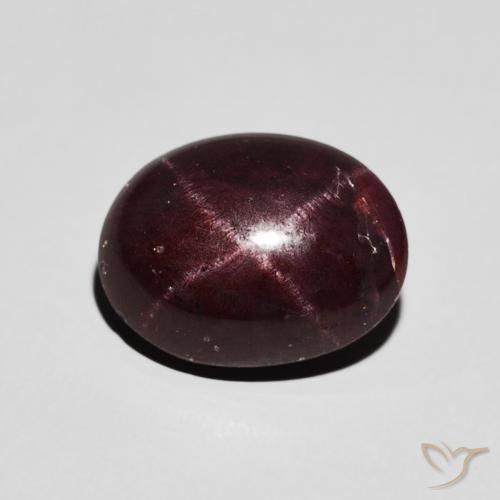 6.48ct 天然 暗红色 星石榴石, 椭圆形, 不透明