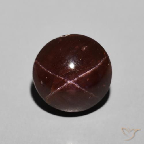 6.50ct 天然 暗红色 星石榴石, 圆形的, 不透明