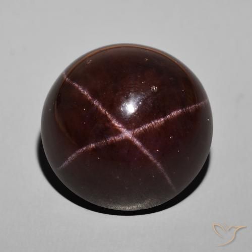 62.52ct 天然 暗红色 星石榴石, 圆形的, 不透明