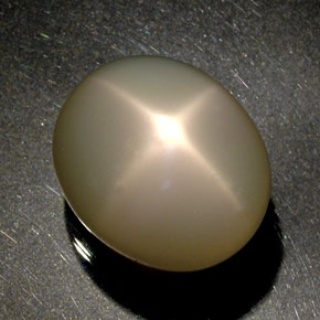 51.60克拉天然奶油色星光月光石，透明，22.3×19毫米，透明/半透明