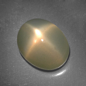 5.11克拉天然奶油色星光月光石，透明，11×8.9毫米，透明/半透明