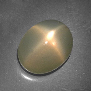 5.11克拉天然奶油色星光月光石，透明，11×8.9毫米，透明/半透明